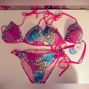 Bikini colorful pattern set size Large